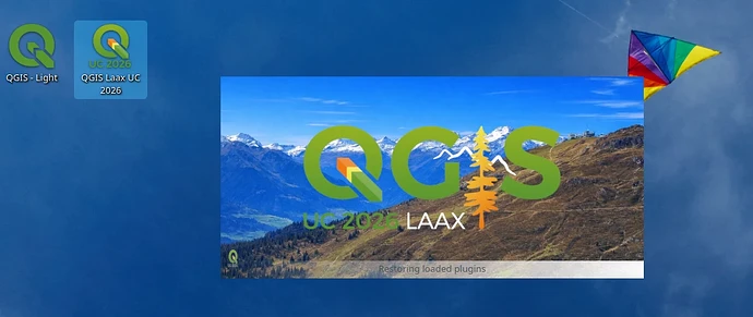 splash screen of Laax QGIS profile