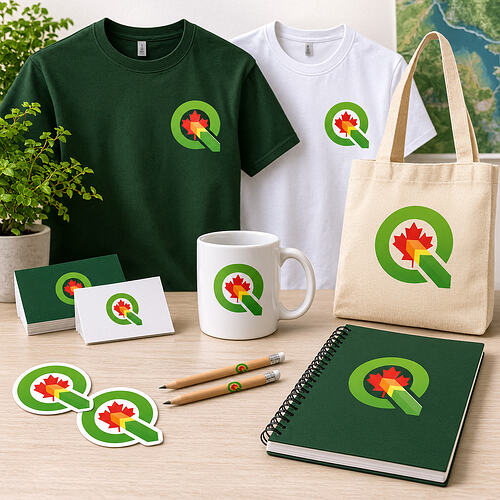 Branded Nature-Inspired Merchandise Flat Lay