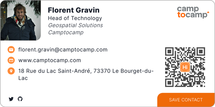 This is Florent Gravin's card. Their email is florent.gravin@anonymised.com